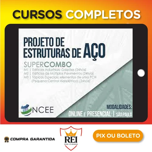 Engenharia192.webp Projeto de Estruturas de Aço (Super Combo M1+M2+M3) - Ncee